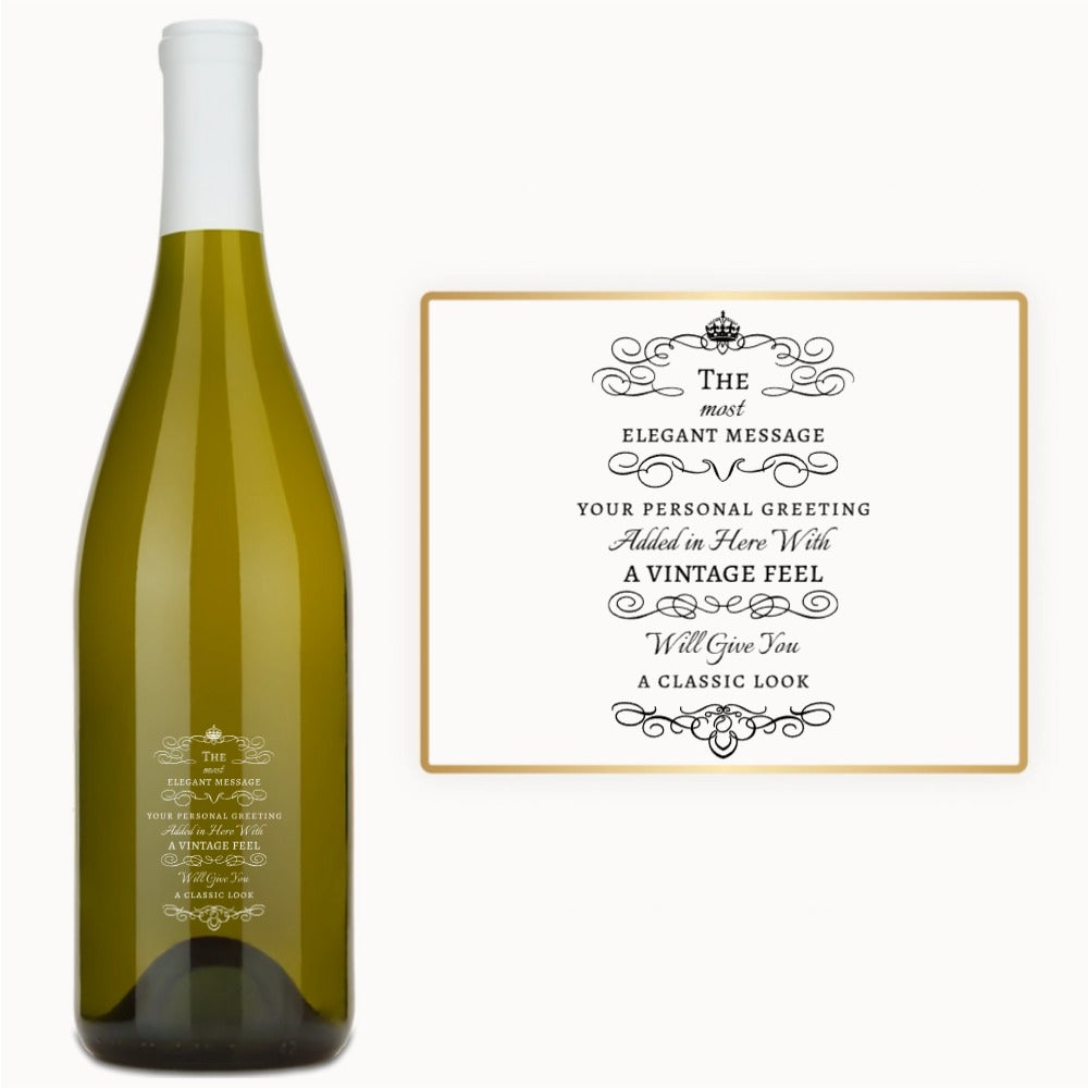 Vintage Scroll – Custom Engraved Wine