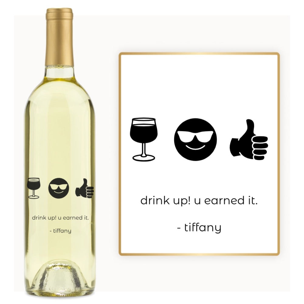 Emoji Celebration – Custom Engraved Wine