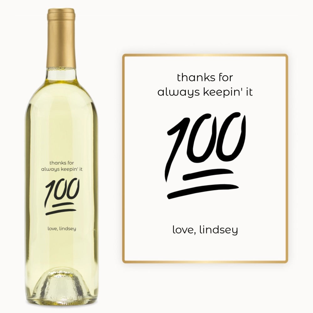 Keep It 100 – Engraved Wine