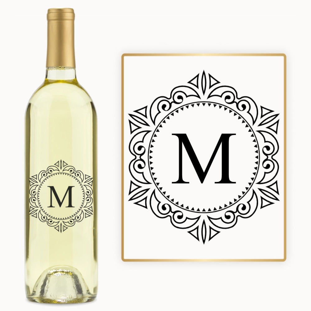 Filigree Monogram – Custom Engraved Wine