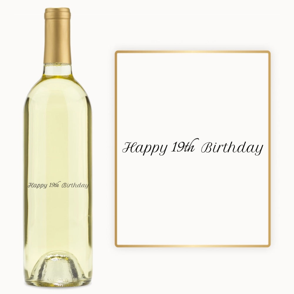 Milestone Birthday Script – Custom Engraved Wine