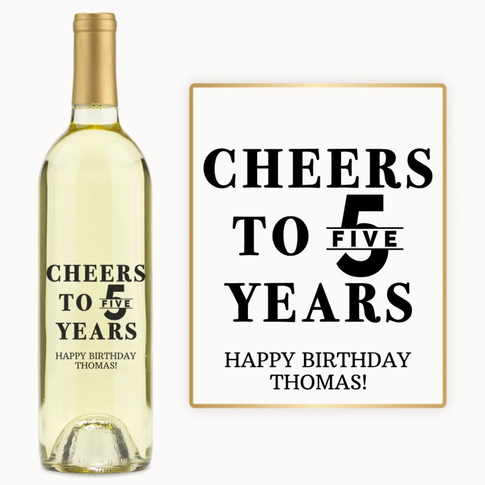 Cheers to 40 Years – Custom Engraved Wine