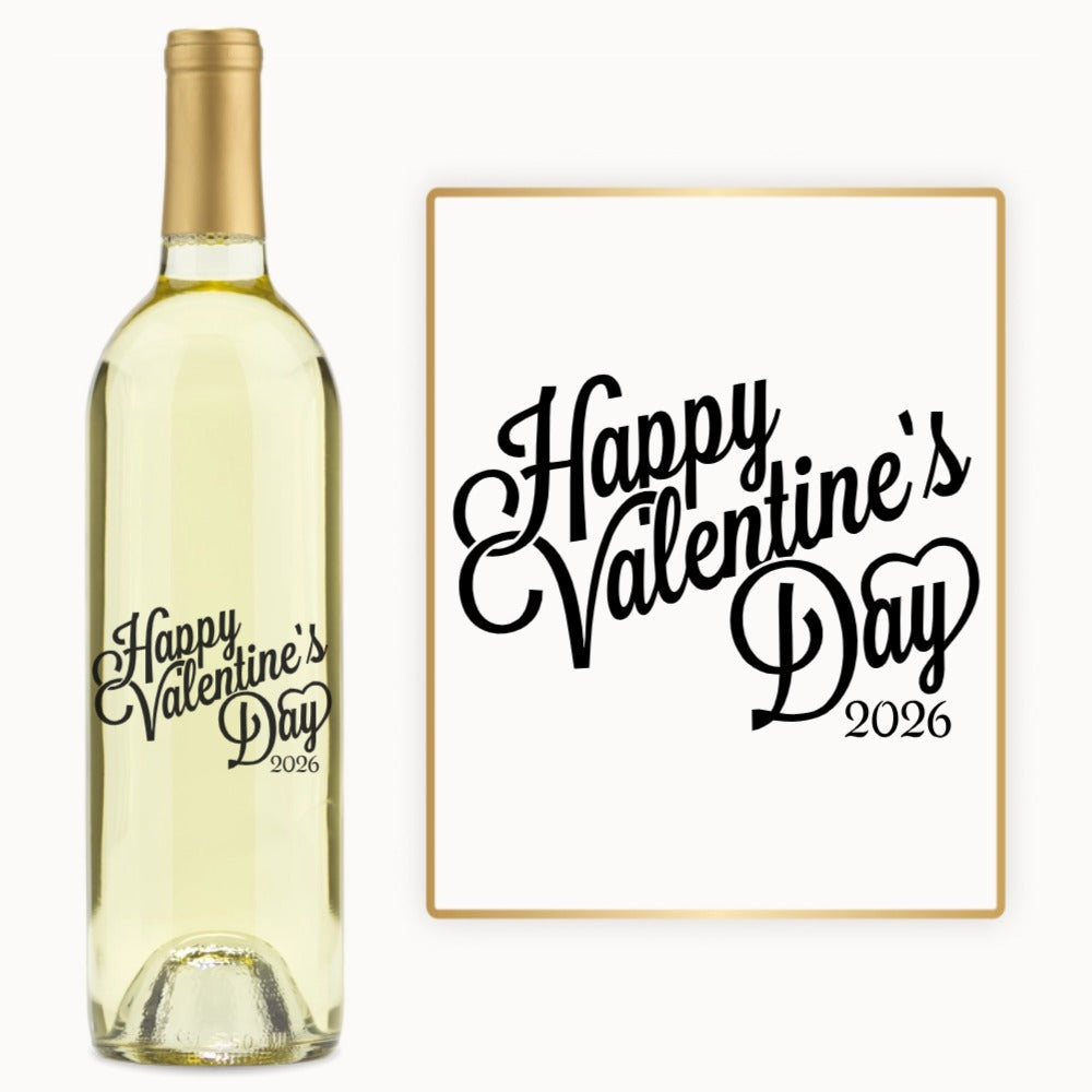 Valentine’s Day Script – Custom Engraved Wine