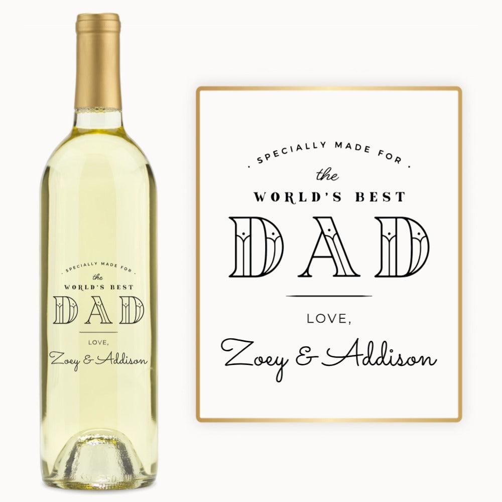 World’s Best Dad – Custom Engraved Wine