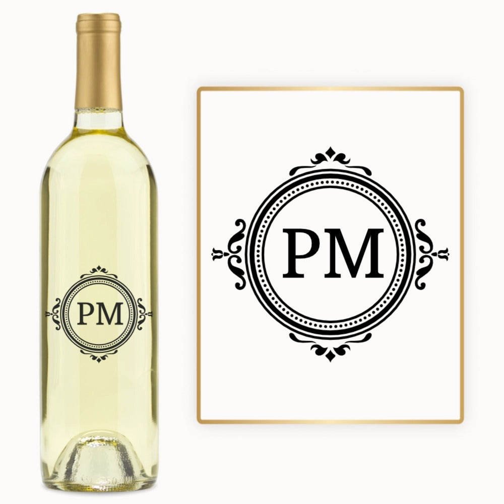 Circle Monogram Initial – Custom Engraved Wine