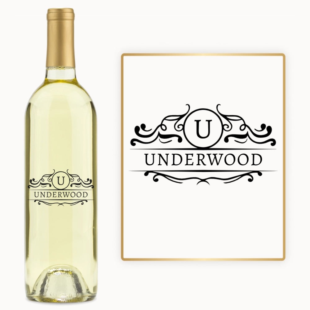 Circle Crest Monogram – Custom Engraved Wine