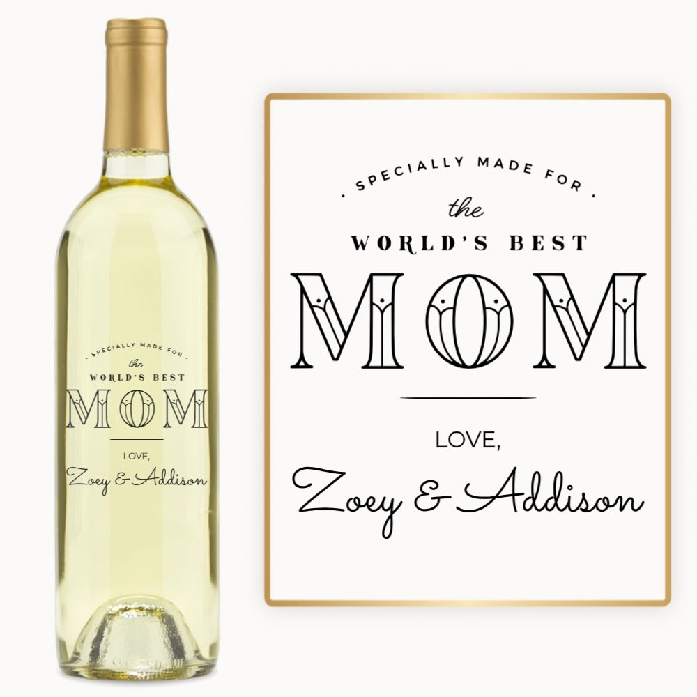 World’s Best Mom – Custom Engraved Wine