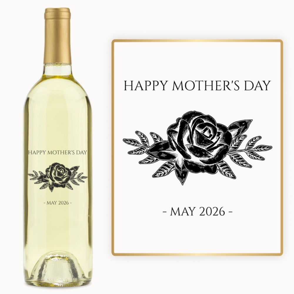 Mother’s Day Rose - Engraved Wine Gift
