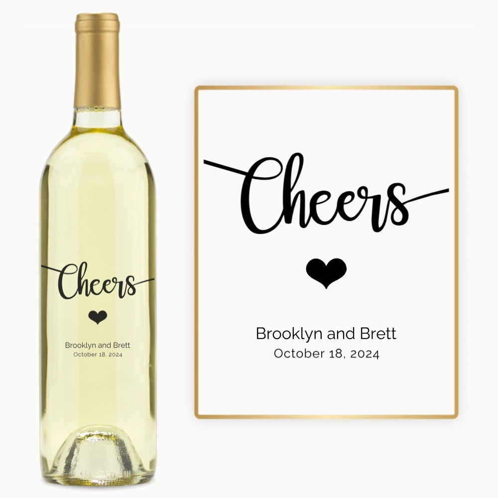 Cheers Heart – Custom Engraved Wine