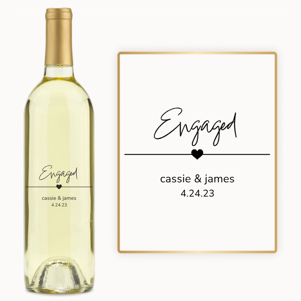Just Engaged – Custom Engraved Wine