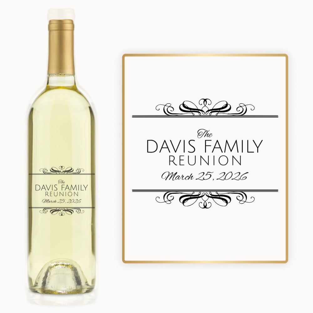 Elegant Scroll Frame – Custom Engraved Wine