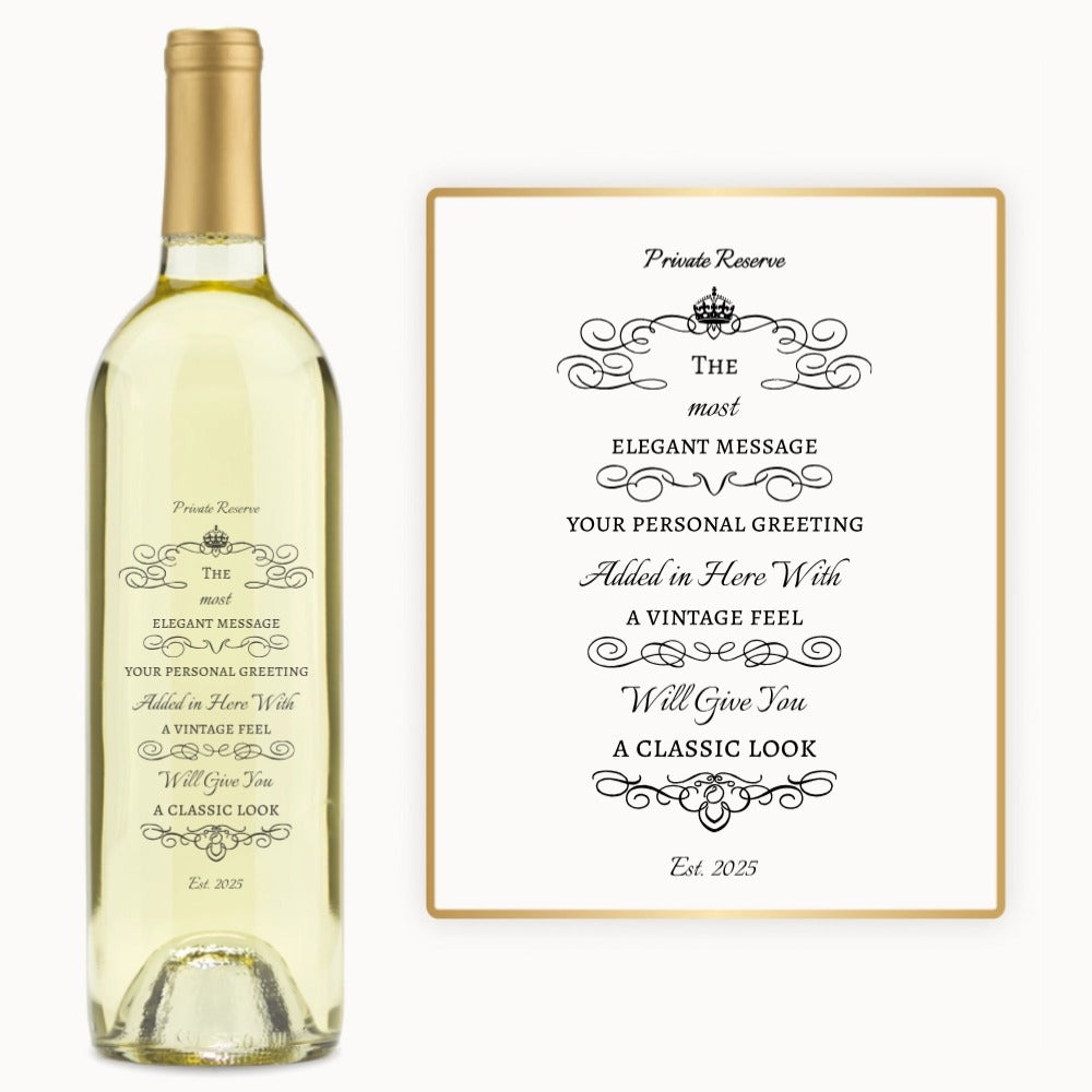 Vintage Scroll – Custom Engraved Wine