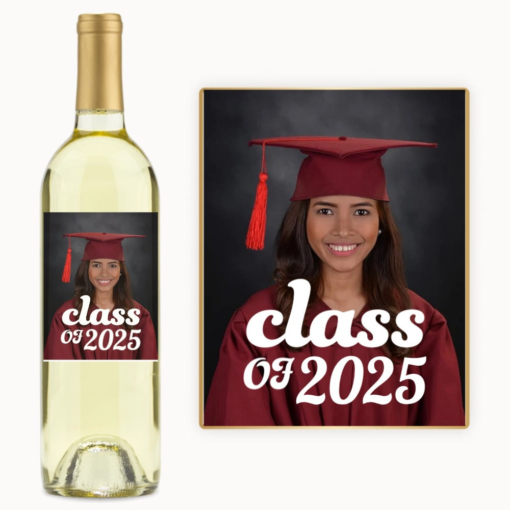 Graduation Photo Class Year – Custom Label Wine