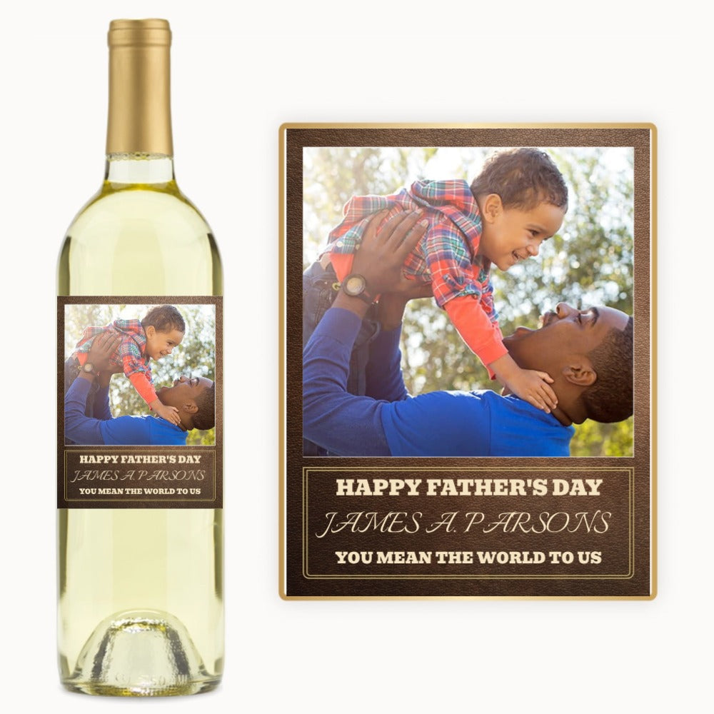Father’s Day Photo Frame – Custom Wine Label