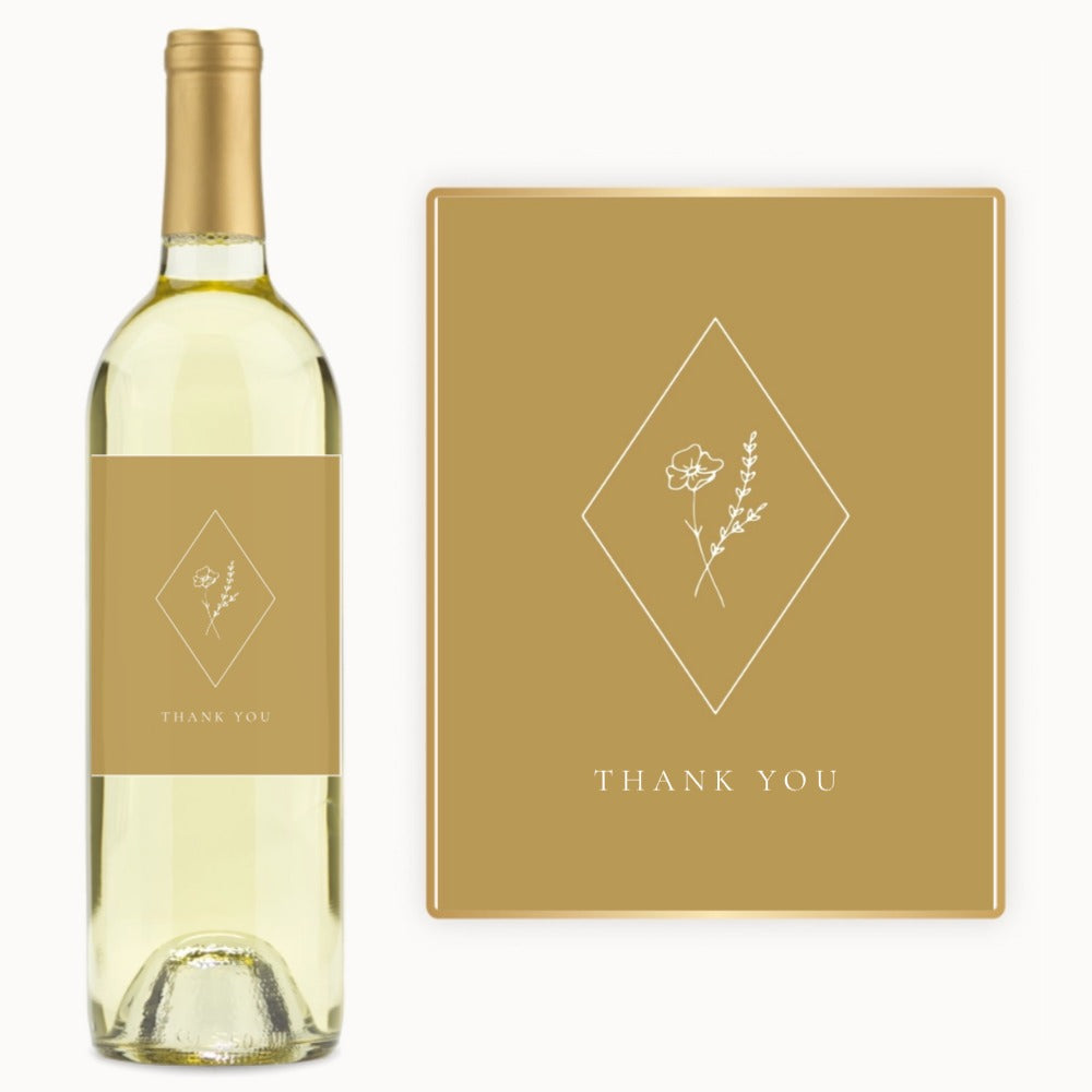 Botanical Thank You – Custom Label Wine