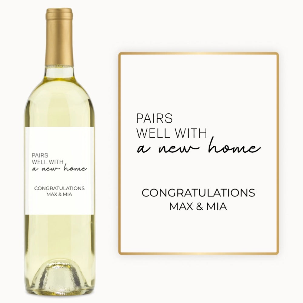 Pairs Well With a New Home – Custom Label Wine