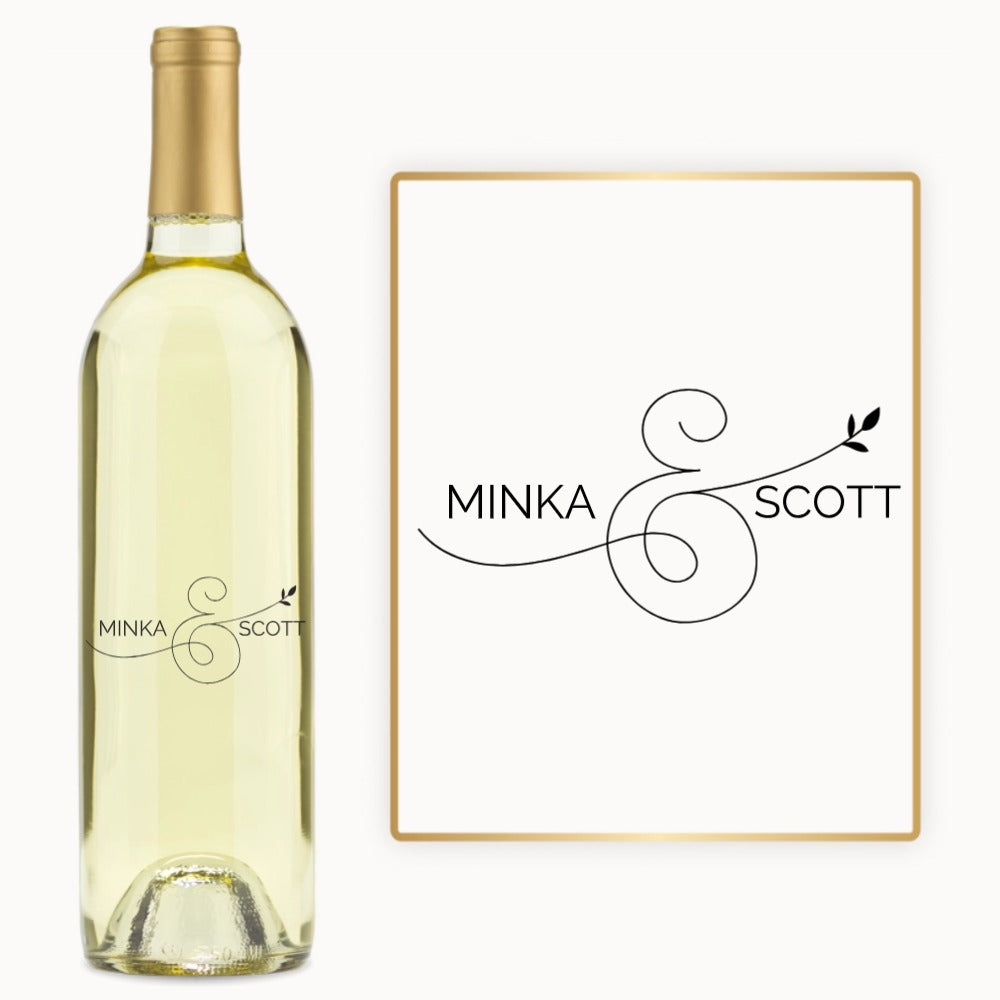 Elegant Ampersand – Custom Engraved Wine