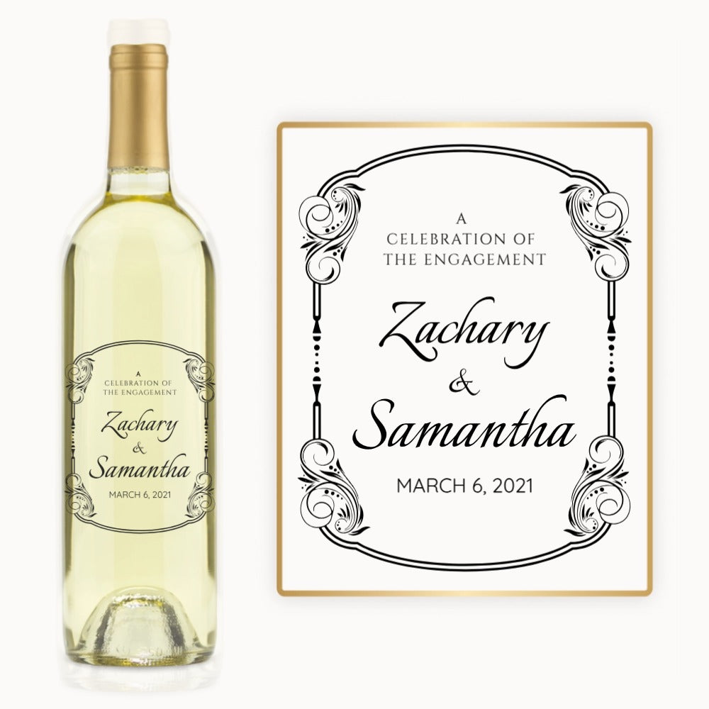 Art Nouveau Frame – Custom Engraved Wine