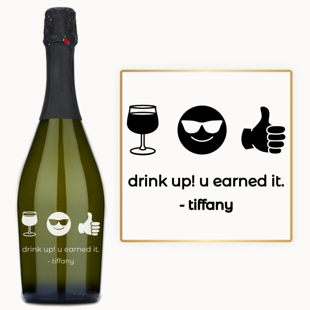 Emoji Celebration – Custom Engraved Wine