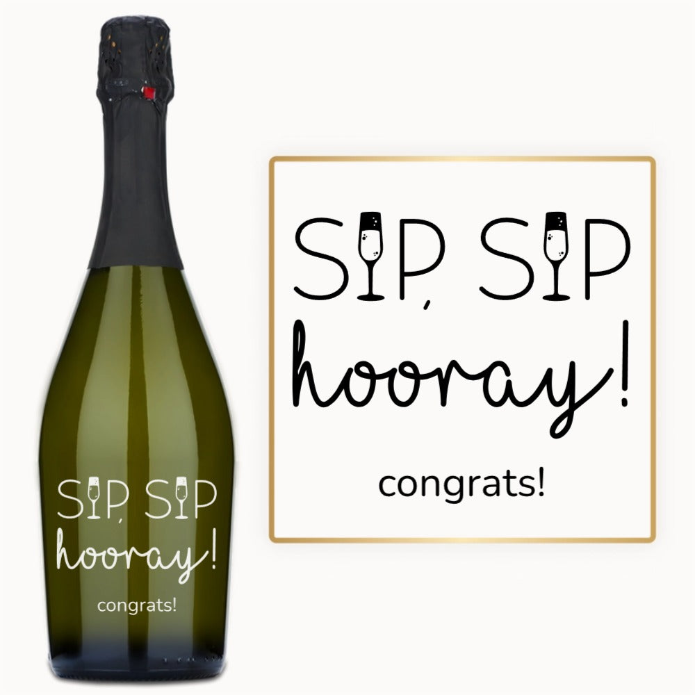 Sip Sip Hooray – Custom Engraved Wine