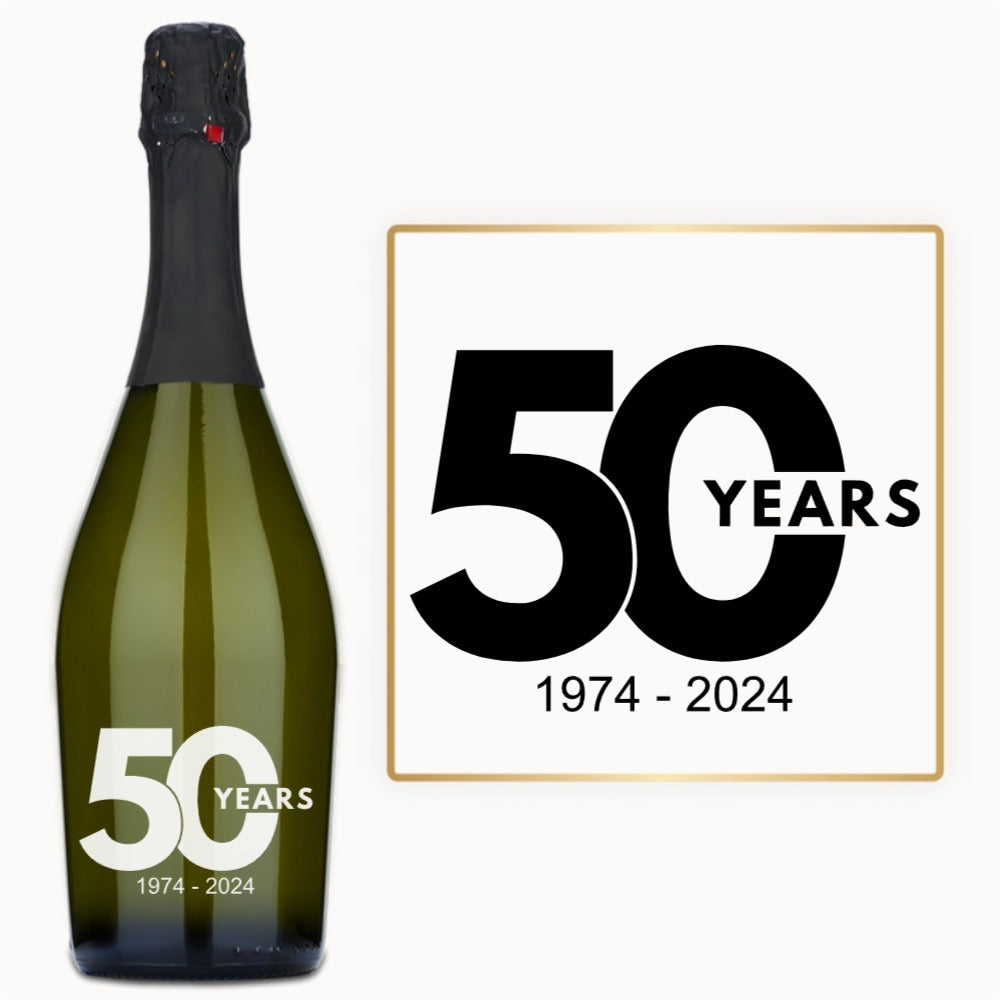 50 Year Milestone – Custom Engraved Wine