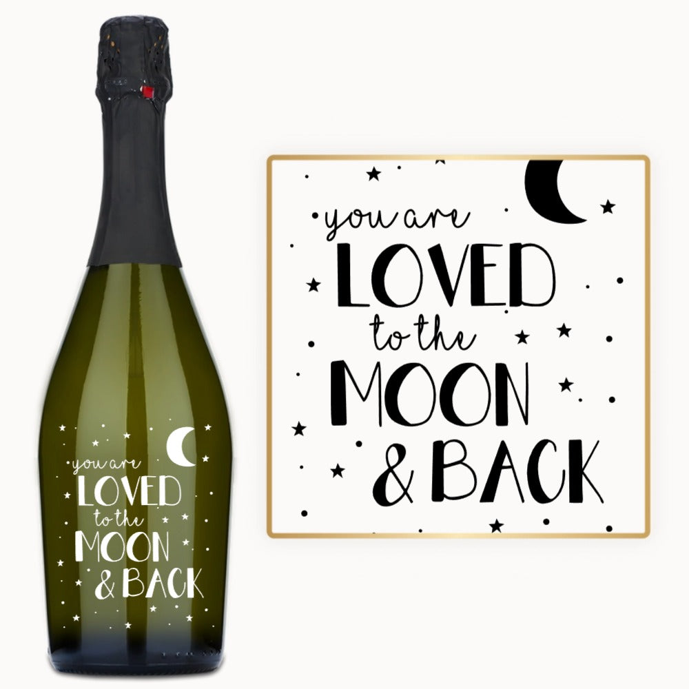 Loved to the Moon & Back – Custom Engraved Wine