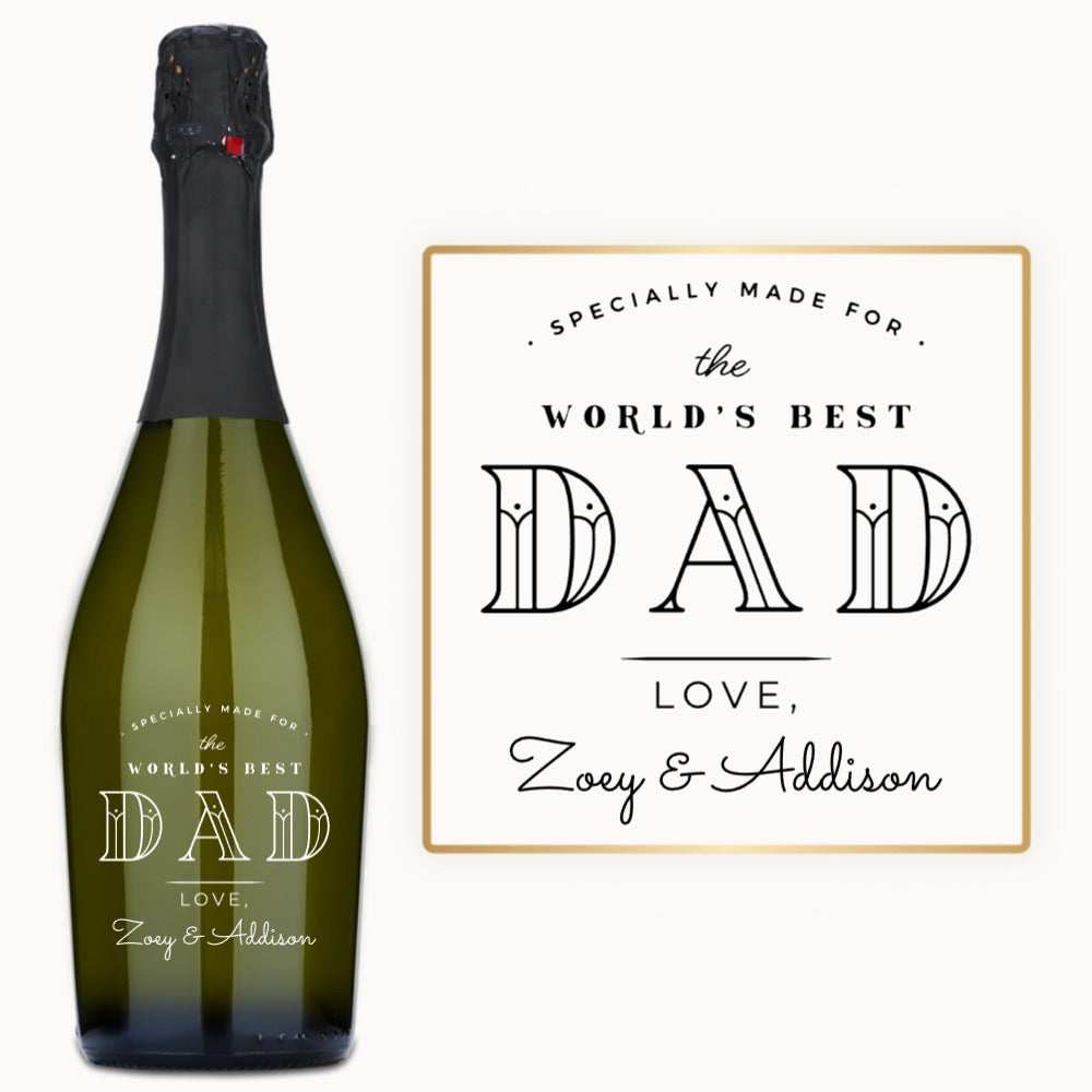 World’s Best Dad – Custom Engraved Wine