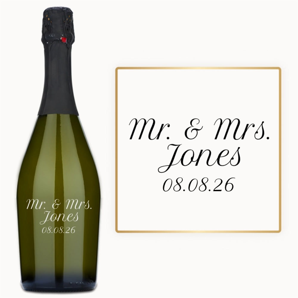 Mr. & Mrs. Script – Engraved Wedding Wine