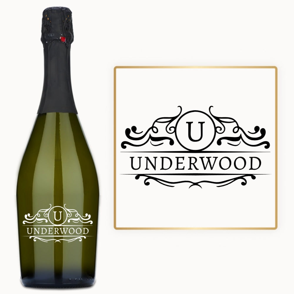 Circle Crest Monogram – Custom Engraved Wine