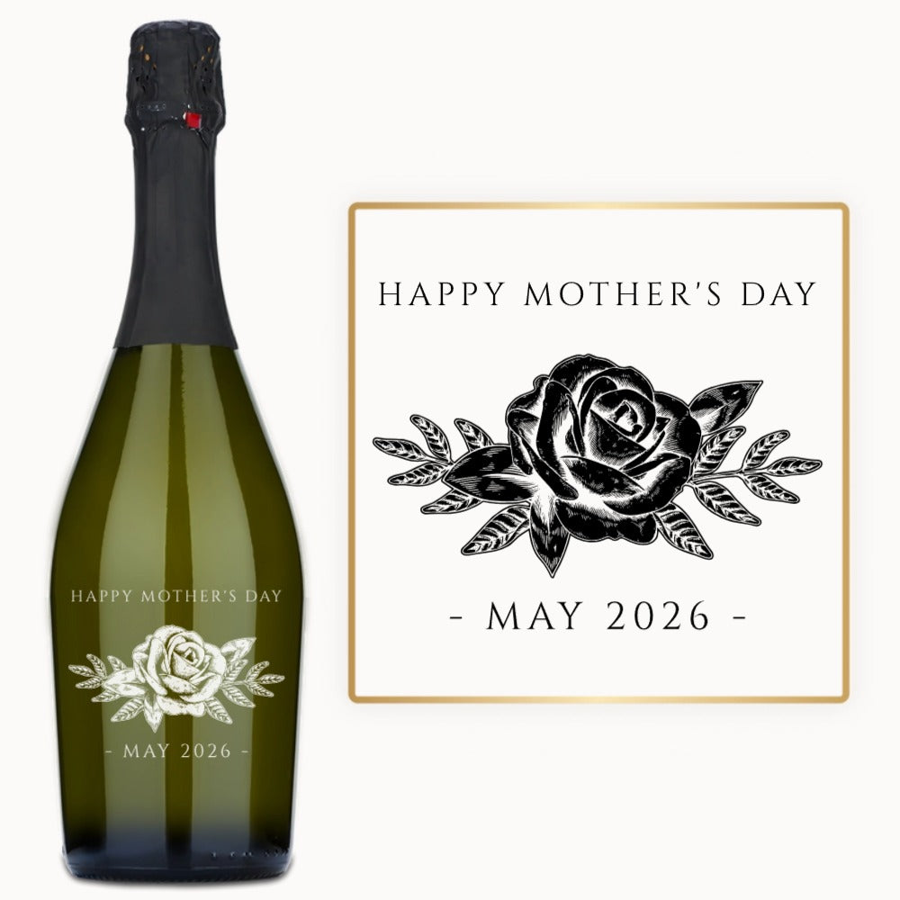 Mother’s Day Rose - Engraved Wine Gift