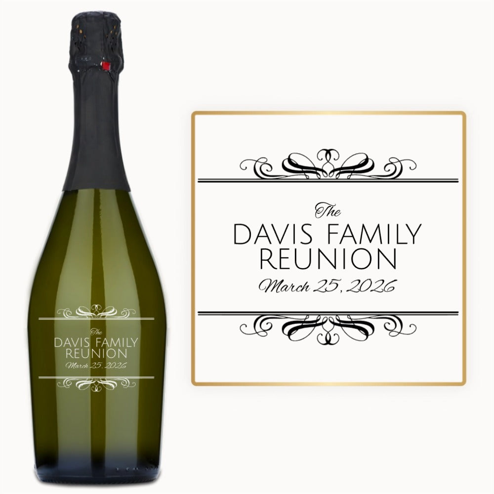 Elegant Scroll Frame – Custom Engraved Wine