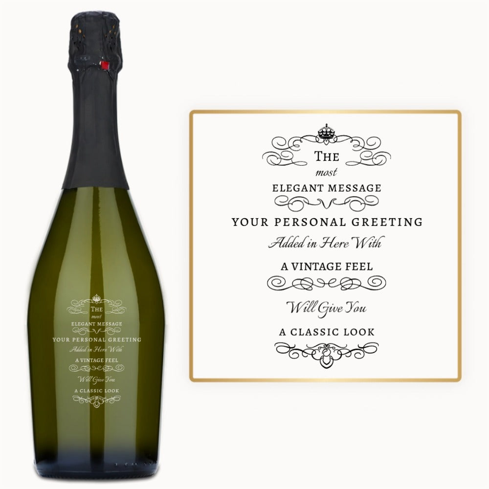 Vintage Scroll – Custom Engraved Wine