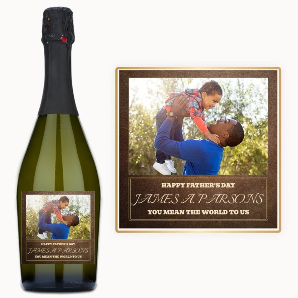 Father’s Day Photo Frame – Custom Wine Label