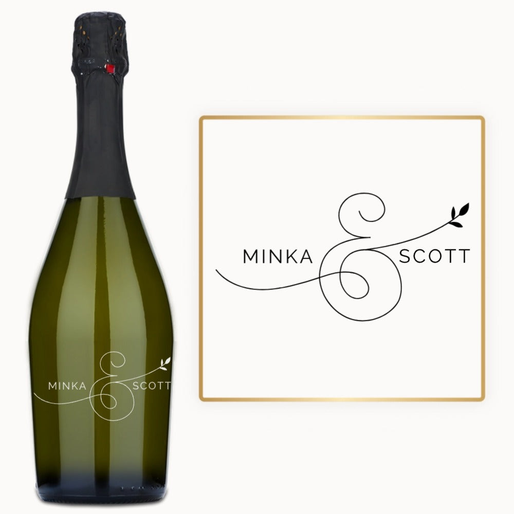 Elegant Ampersand – Custom Engraved Wine