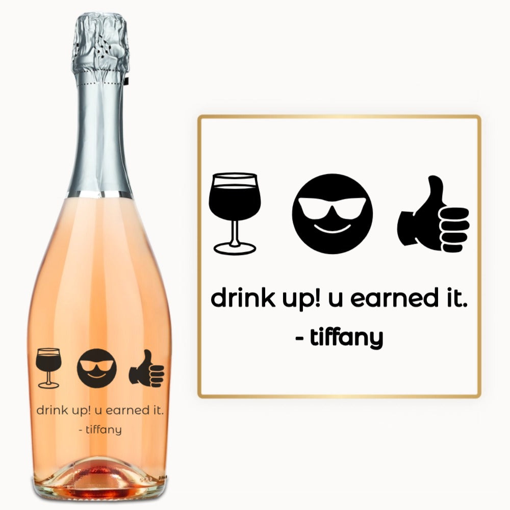 Emoji Celebration – Custom Engraved Wine