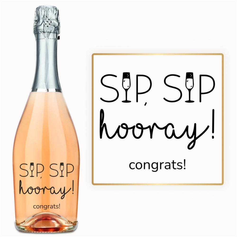 Sip Sip Hooray – Custom Engraved Wine