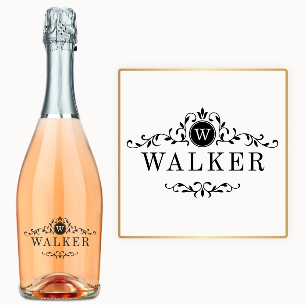 Botanical Initial Name – Custom Engraved Wine