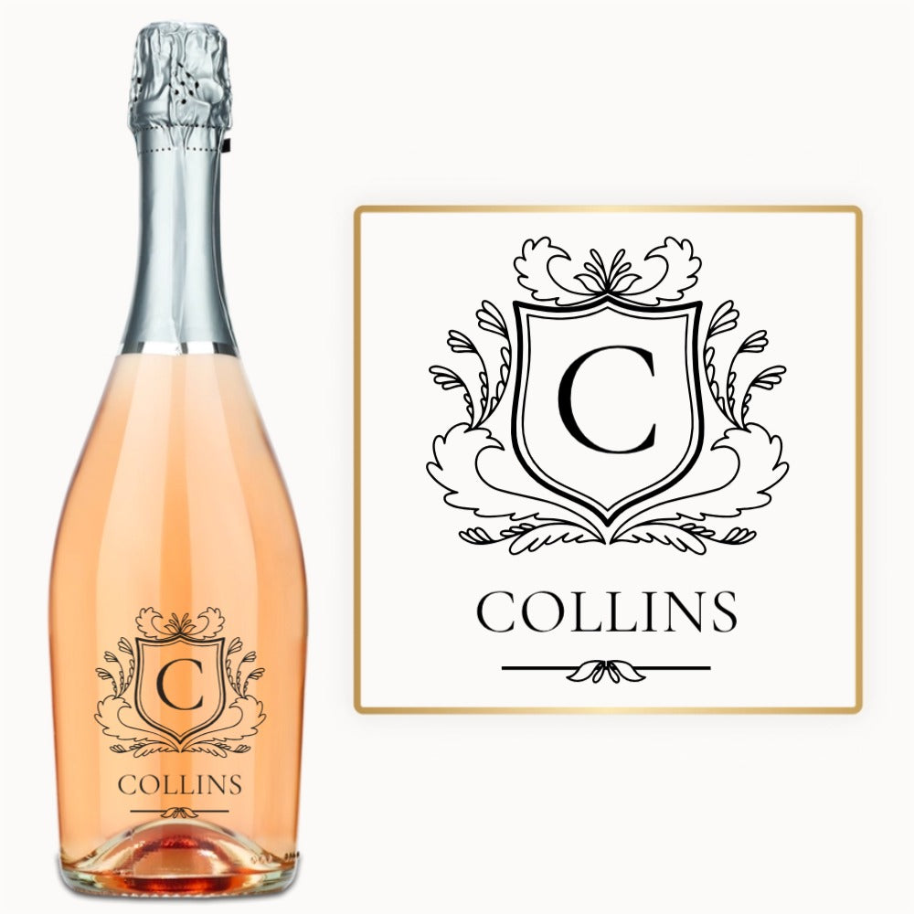 Heritage Shield Monogram – Custom Engraved Wine