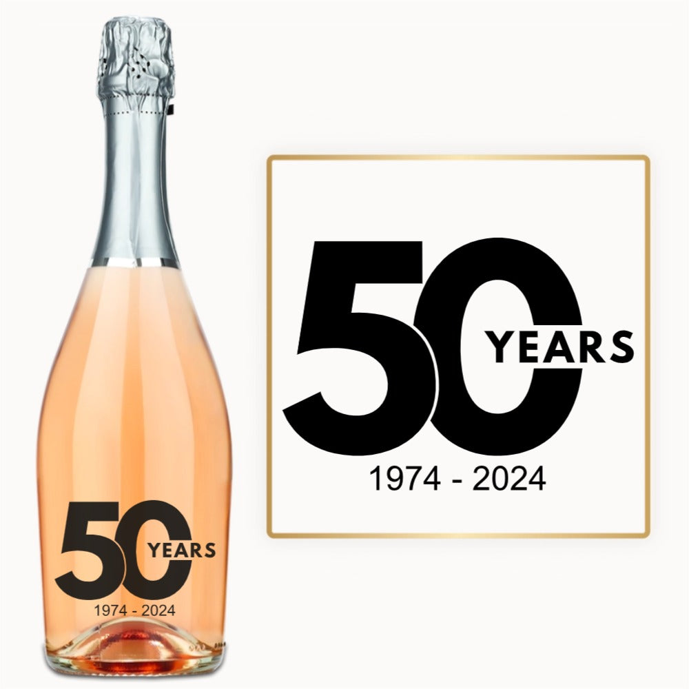 50 Year Milestone – Custom Engraved Wine
