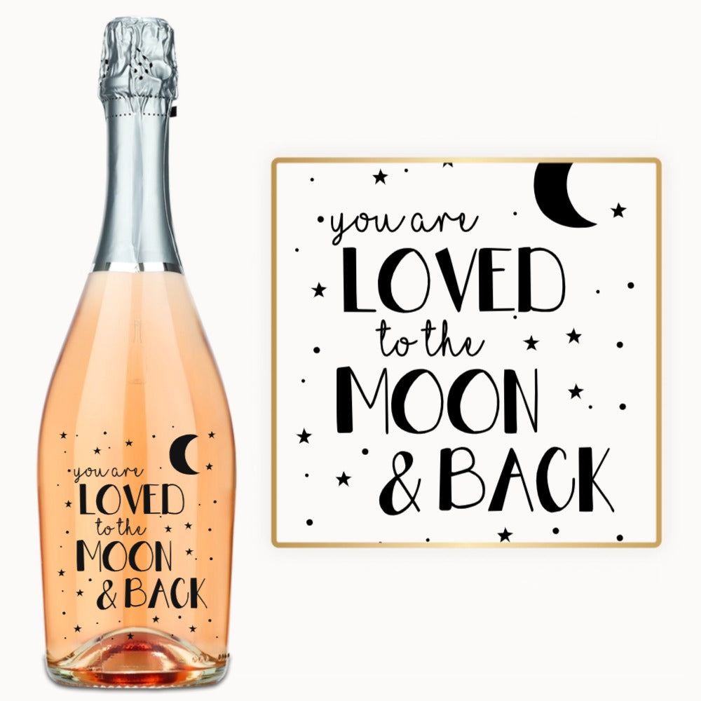 Loved to the Moon & Back – Custom Engraved Wine