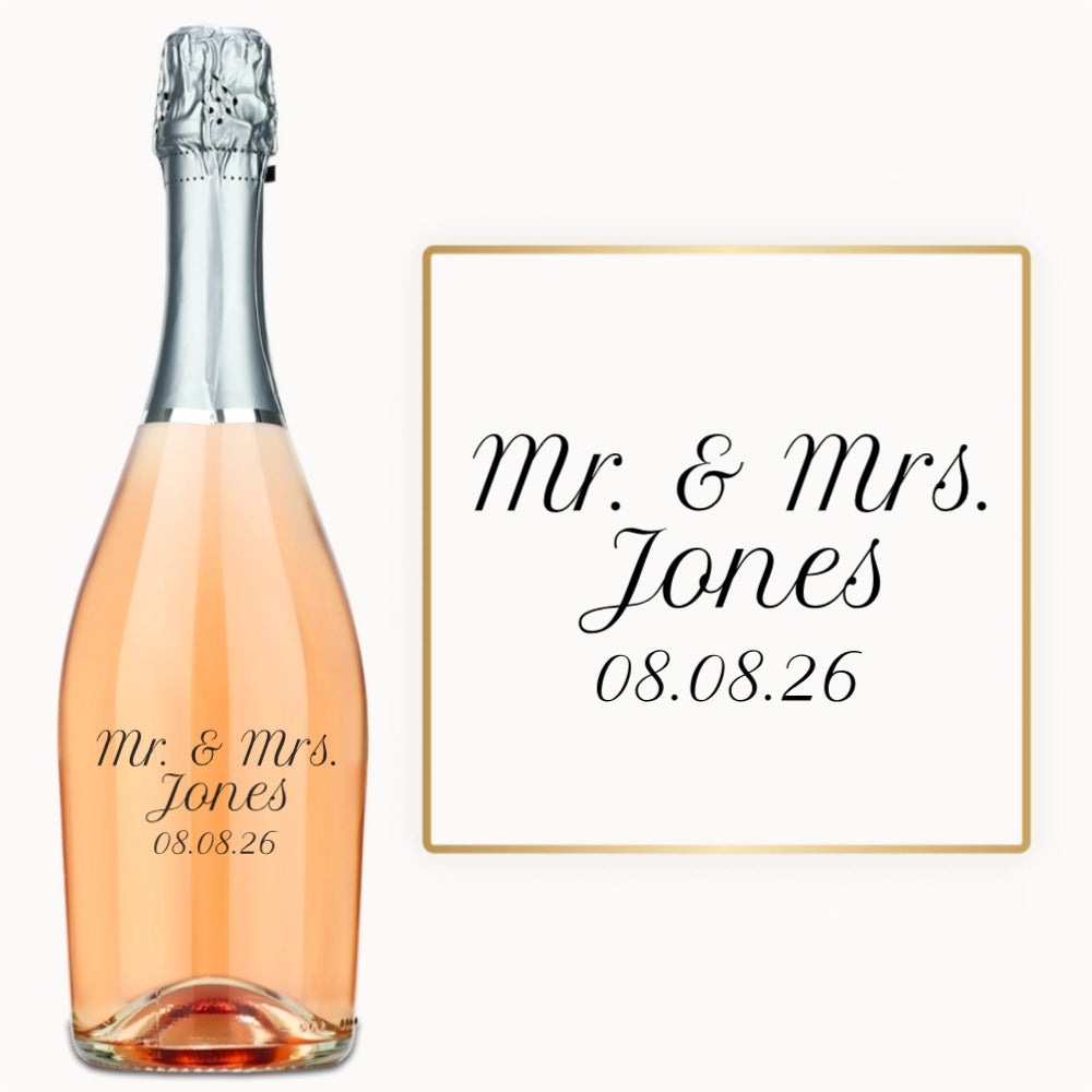 Mr. & Mrs. Script – Engraved Wedding Wine