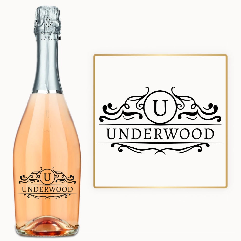 Circle Crest Monogram – Custom Engraved Wine