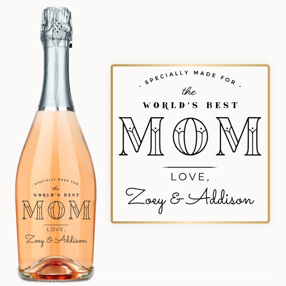 World’s Best Mom – Custom Engraved Wine