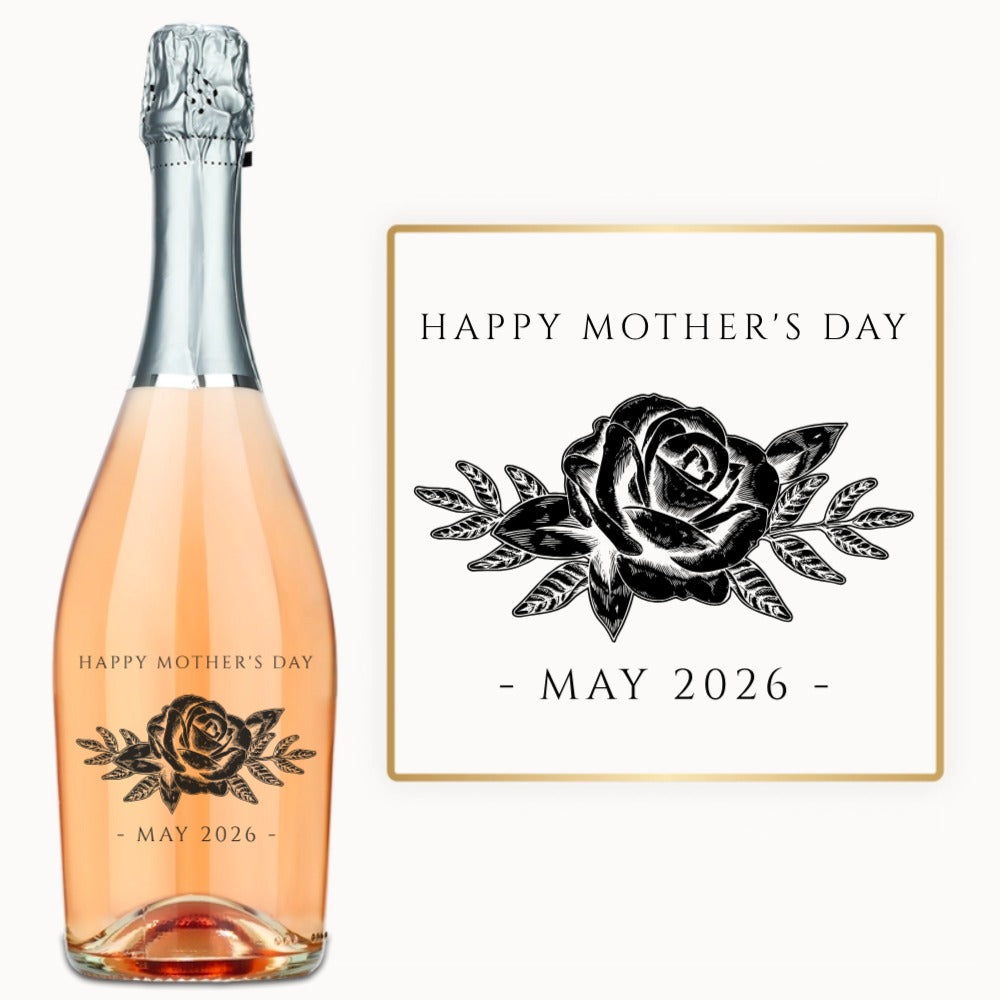 Mother’s Day Rose - Engraved Wine Gift