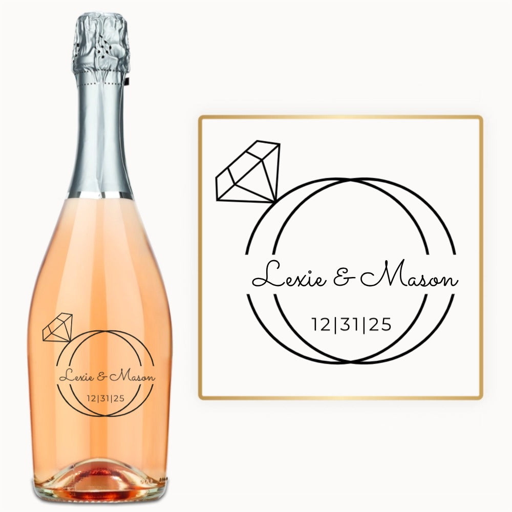 Wedding Ring Monogram – Engraved Engagement Wine