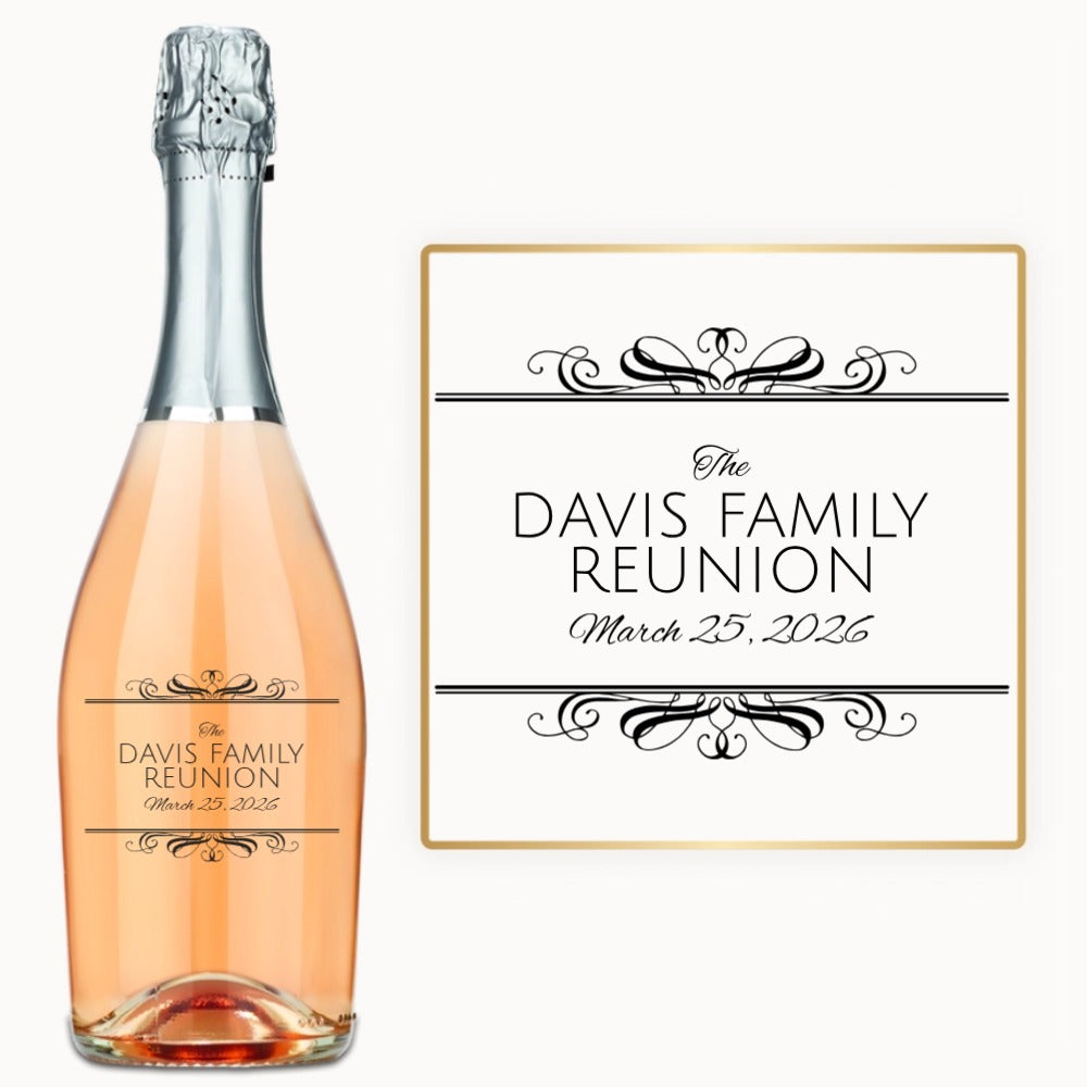 Elegant Scroll Frame – Custom Engraved Wine