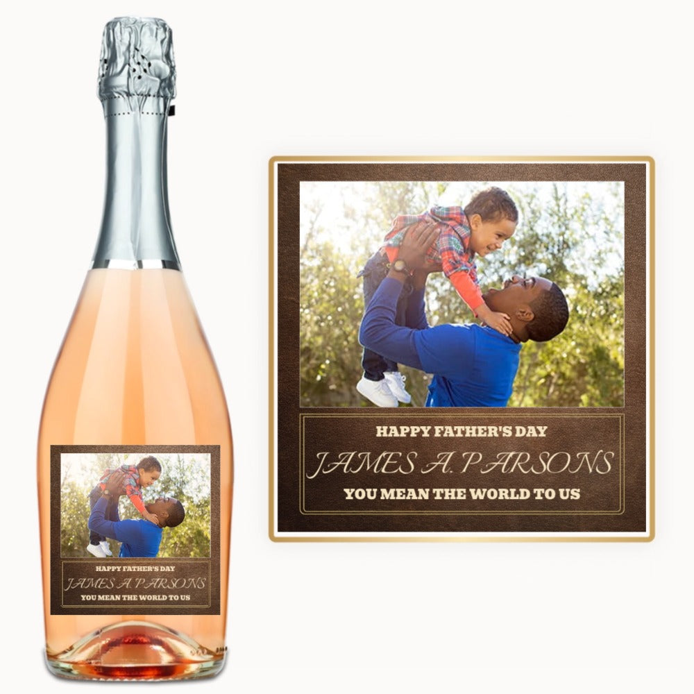 Father’s Day Photo Frame – Custom Wine Label