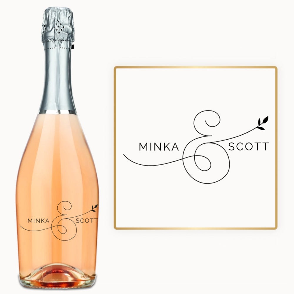 Elegant Ampersand – Custom Engraved Wine