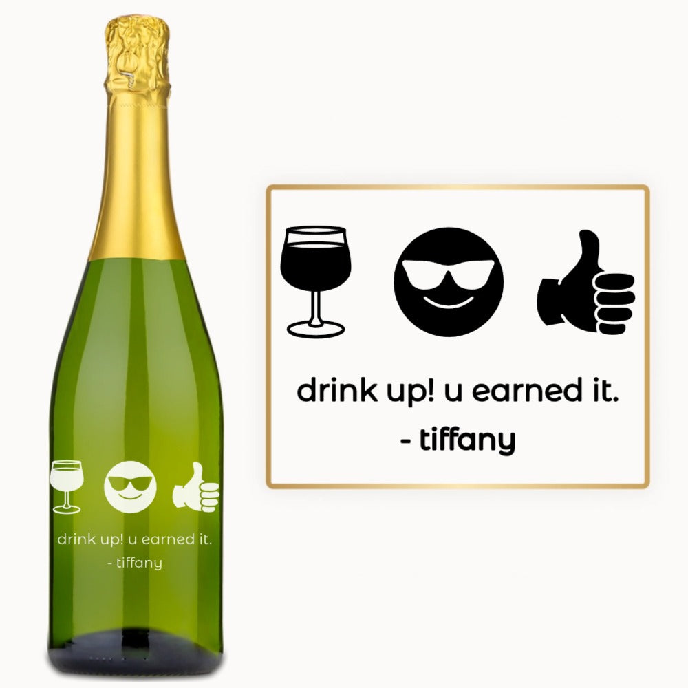 Emoji Celebration – Custom Engraved Wine