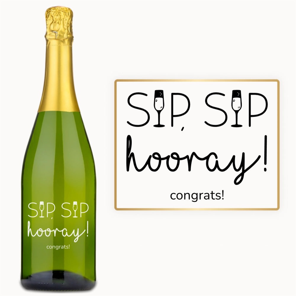 Sip Sip Hooray – Custom Engraved Wine